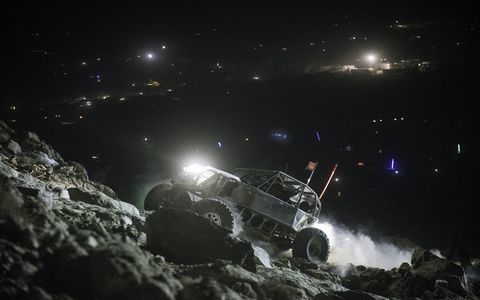 A competitor races up the rocks of the Holley EFI Shootout