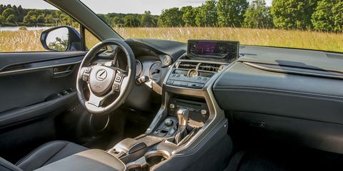The NX 300 offers a slightly snug but luxurious interior, which benefits further from the optional Luxury Package.