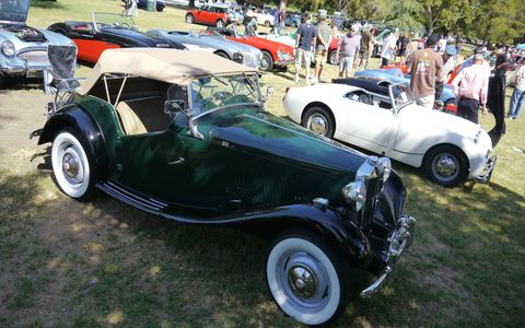 Thanks to the end of the drought there was more green grass for the cars to park on this year at The Queen's English car show in Van Nuys, Calif., where over 350 classics from Land Rover to Lotus lolled on the lawn.