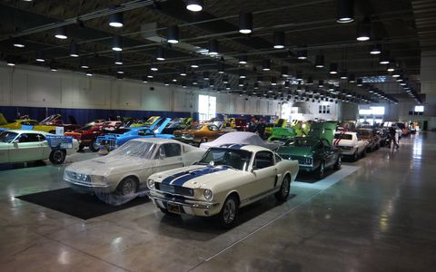 This weekend's Grand National Roadster Show at the Fairplex in Pomona, Calif. isn't all hot rods and roadsters. Hall 9 has 100 magnificent muscle cars. Here are a few. Try and name them all. Is that a Shelby Cobra 350 GT?