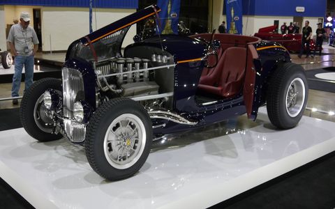 Architect David C. Martin (just look at the skyline of downtown L.A. to see his work) won America's Most Beautiful Roadster at the Grand National Roadster Show with this beautiful 1931 Ford Model A. Congratulations!