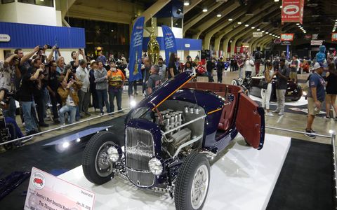 Architect David C. Martin (just look at the skyline of downtown L.A. to see his work) won America's Most Beautiful Roadster at the Grand National Roadster Show with this beautiful 1931 Ford Model A. Congratulations!