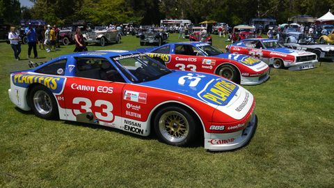 Adam Carolla brought ten race cars formerly driven by Paul Newman.