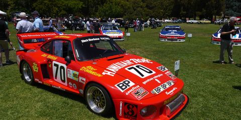Adam Carolla brought 10 race cars formerly driven by Paul Newman.