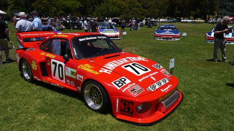 Adam Carolla brought 10 race cars formerly driven by Paul Newman.