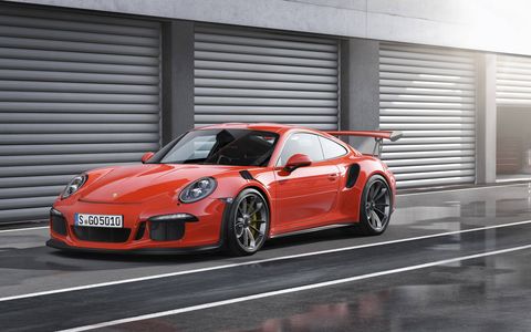 The 2016 Porsche 911 GT3 RS debuted at the Geneva motor show with 500 hp and 338 lb-ft of torque.