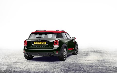 The new Mini John Cooper Works Countryman All4 sports a turbocharged 2.0-liter I4 making 228 hp and 258 lb-ft of torque.