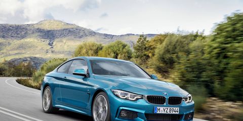 The 2018 BMW 430i and 440i (pictured) are both available with the M Sport Package, which includes 18-inch wheels, sport seats, aluminum dark carbon trim, M steering wheel, aerodynamic kit, shadowline exterior trim and an anthracite headliner.