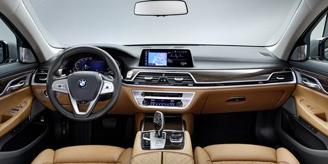 Inside the new 7-series, you'll find no shortage of leather and high tech features.