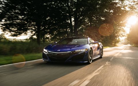 The 2017 Acura NSX on the move in Michigan