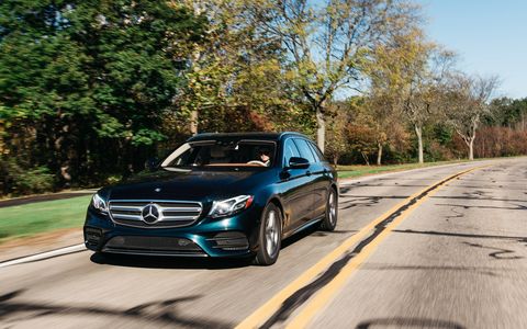 The E400, for the unfamiliar comes with a 329-hp, 354-lb-ft twin-turbo V6 and a nine-speed automatic.