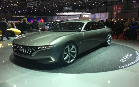 Pininfarina brought the 800-hp H600 concept sedan to the Geneva motor show in March 2017.