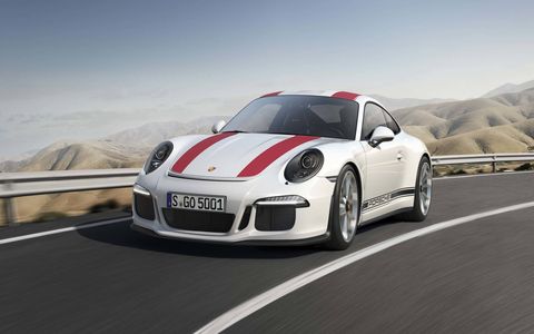 Porsche's latest 911 R debuts at the Geneva International Motor Show.