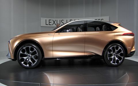 The Lexus LF-1 Limitless concept debuted at the 2018 Detroit auto show. We don't know what will power this flagship four-seat crossover, or if it is in fact headed to production, but we wouldn't be surprised to see elements of its design on future Lexus vehicles.