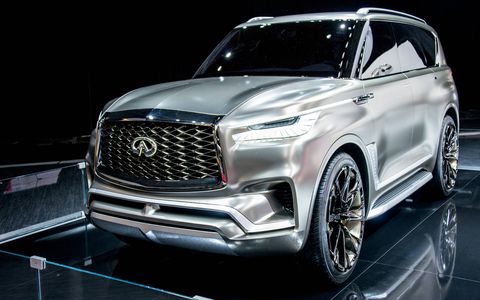 The imposing Infiniti QX80 Monograph made its debut at the New York auto show.