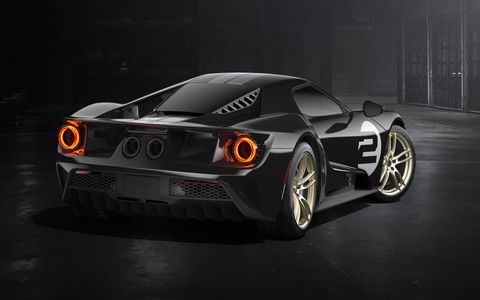 The GT Heritage Edition takes design cues from the LeMans winning 1966 Ford GT40 while still incorporating modern elements.
