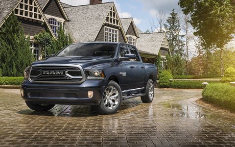 The 2018 Ram 1500 Limited Tungsten Crew 4X4 has a 5.7-liter Hemi V8 producing 395 hp and 410 lb-ft of torque.