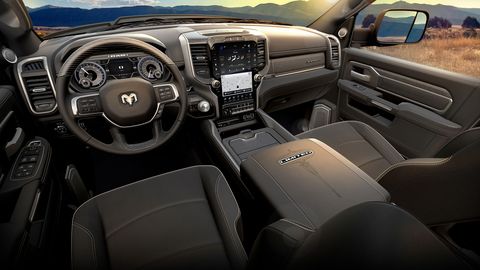 The 2019 Ram Chassis Cabs are offered in Tradesman, SLT, Laramie and Limited trims with upgraded interiors and infotainment.