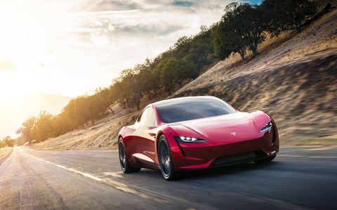 The Tesla Roadster has three electric motors: one in front and two in back. Promised performance is out of this world.