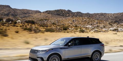 The 2018 Land Rover Range Rover Velar has a 2.0-liter I4 turbocharged diesel producing 180 hp and 317 lb-ft of torque.