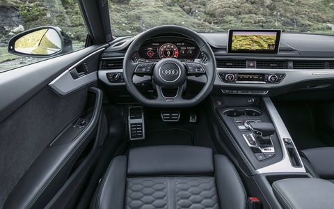 Audi’s interior design and execution is still some of the best in the luxury car world. Our particular test car had plush alcantara coverings on the steering wheel, shifter and door panels.