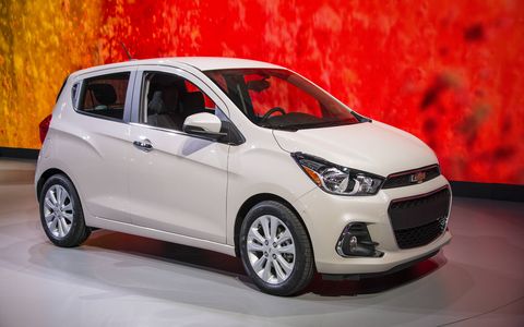 A completely redesigned 2016 Chevrolet Spark made its debut at the the New York auto show.