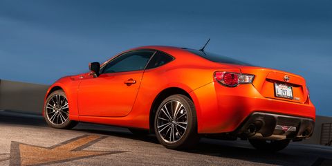 The Scion FR-S is a hot, rear-wheel-drive coupe on the same platform as the Subaru BRZ.