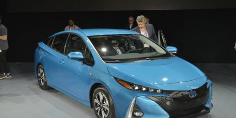 2017 Toyota Prius Prime debuts at the New York auto show.