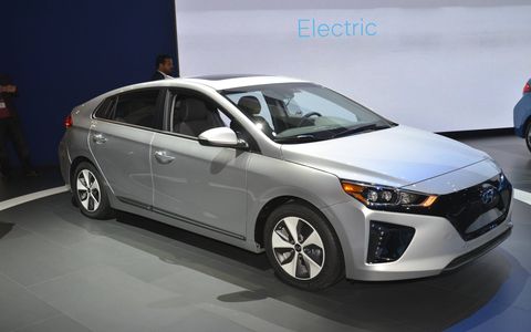 The three different 2017 Hyundai Ioniq models made a US debut at the New York International Auto Show.