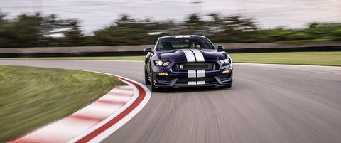 The 2019 Ford Mustang Shelby GT350 comes with the same 5.2-liter flat-plane-crank V8 making 526 hp as the current version, but with new MagneRide, traction control, electronic power steering and ABS tuning.