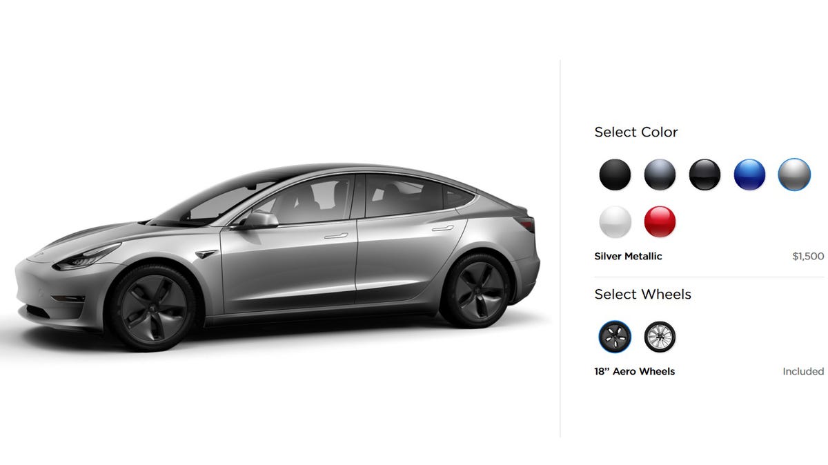 Tesla Model 3 Colour Guide