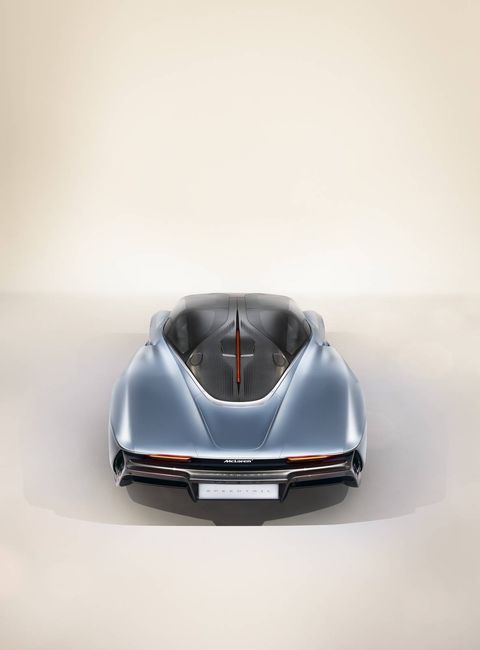 The McLaren Speetail, a new 1,035-hp hybrid hypercar from McLaren.