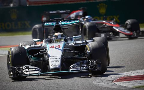 Lewis Hamilton, Sebastian Vettel and Felipe Massa finished 1-2-3 at the Formula One Italian Grand Prix on Sunday.