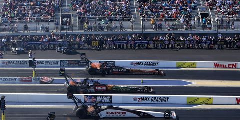 Sights from the NHRA Four-Wide Nationals at zMax Dragway, Sunday April 29, 2018.