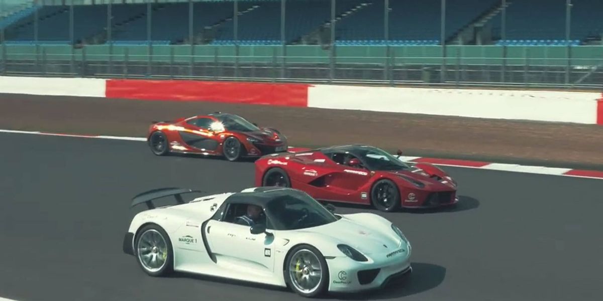 Watch The Mclaren P1 Porsche 918 And Laferrari On A Track Together