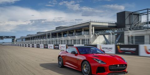 The SVR is at home on the track and on the street. Here it's on Circuit Aragon in Spain.