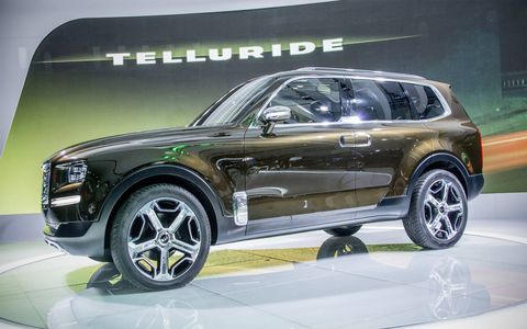 The Kia Telluride concept made its debut at the Detroit auto show in 2016, showing what a three-row luxury SUV from the automaker could look like.