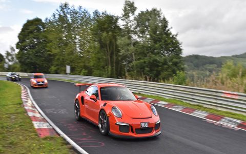 2016 Porsche 911 GT3 RS on the track