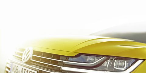 The Arteon will be positioned above the Passat in VW's passenger car lineup.