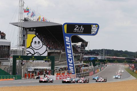 Toyota's winning prototypes at the 2018 24 Hours of Le Mans.