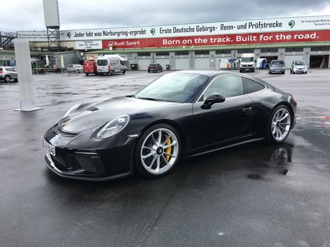 2018 Porsche 911 GT3 with touring package on the road