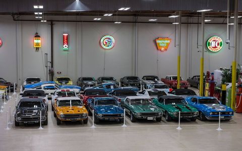 The Segerstrom Mustang Collection is one of the best you'll find anywhere, with a lot of Mach 1s among the Shelby GT350s, 500 KRs and Hertz Mustangs. There are also Cobras of every era and even one Shelby Series 1.