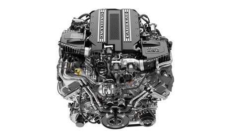 This new Cadillac-exclusive 4.2-liter twin-turbo V8 will deliver 550 hp and 627 lb-ft of torque.