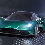 The Vanquish Vision concept previews a midengined supercar that Aston Martin will put into production in 2022.