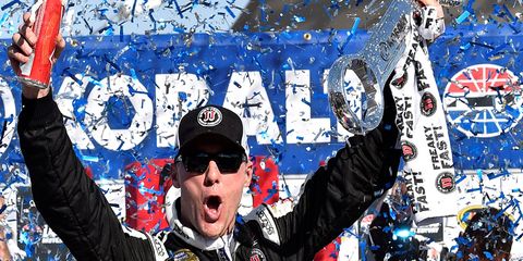 Defending NASCAR Sprint Cup Series champion Kevin Harvick became the third different winner in three races this season with his win on Sunday at Las Vegas Motor Speedway.