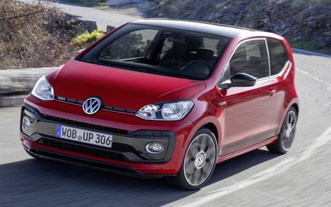 The 2018 Volkswagen Up GTI comes with a 1.0-liter three-cylinder making 114 hp and 147 lb-ft of torque.