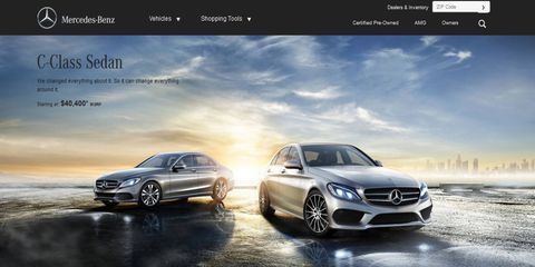 The C300 4Matic and the C400 4Matic will be the first two versions of the C-class to go on sale in the U.S.