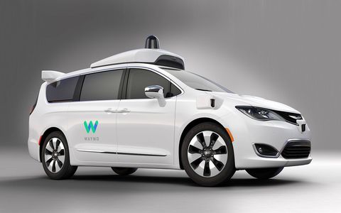 Fiat Chrysler provided Google Waymo with 100 Pacifica Hybrid minivans for self-driving testing.