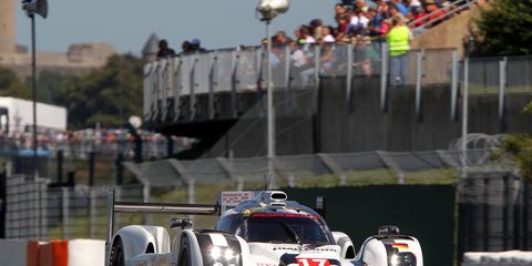 Porsche's Timo Bernhard, Mark Webber and Brandon Hartley won in Germany on Sunday in the World Endurance Championship's first race in Germany.
