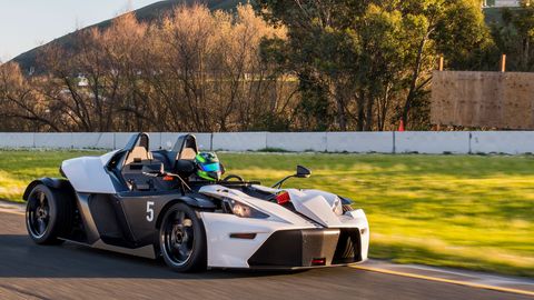 The KTM X-Bow Comp R comes with an Audi-sourced I4 making 300 hp.